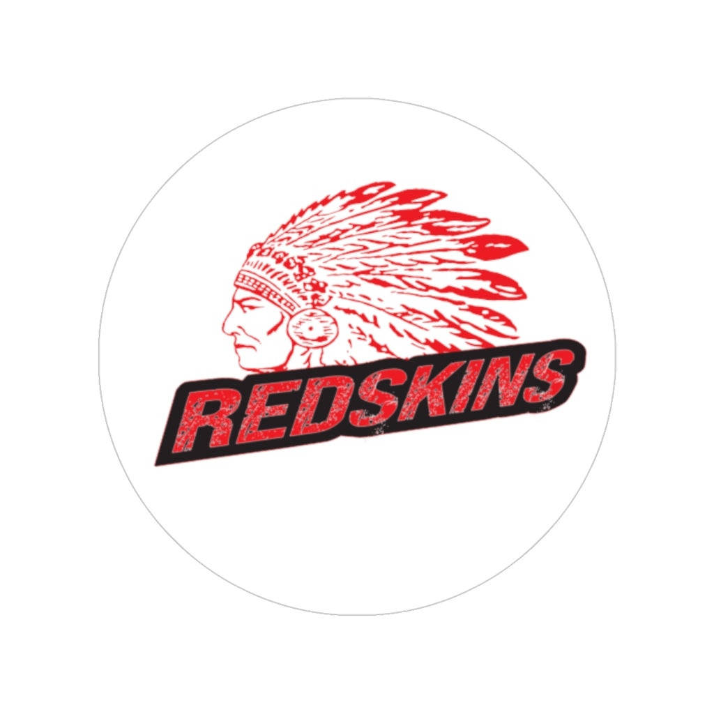 Vintage Style Loudon Redskins - POD - Transparent Outdoor Stickers, Round, 1pcs